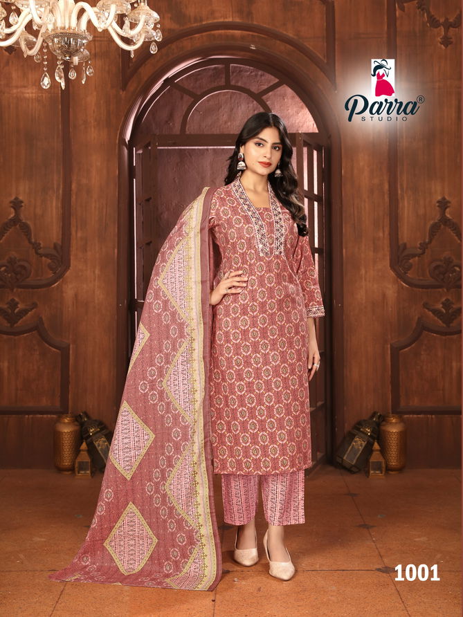 Kriti By Parra Chanderi Printed Designer Kurti With Bottom Dupatta Wholesale Shop in Surat
